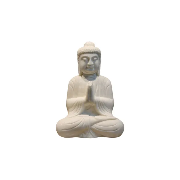 Approx 24 In High White Marble Praying Buddha Statue Carats Mcallen, TX