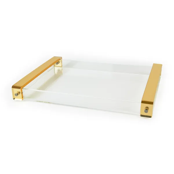 Lucite Tray Gold Handle Carats Mcallen, TX