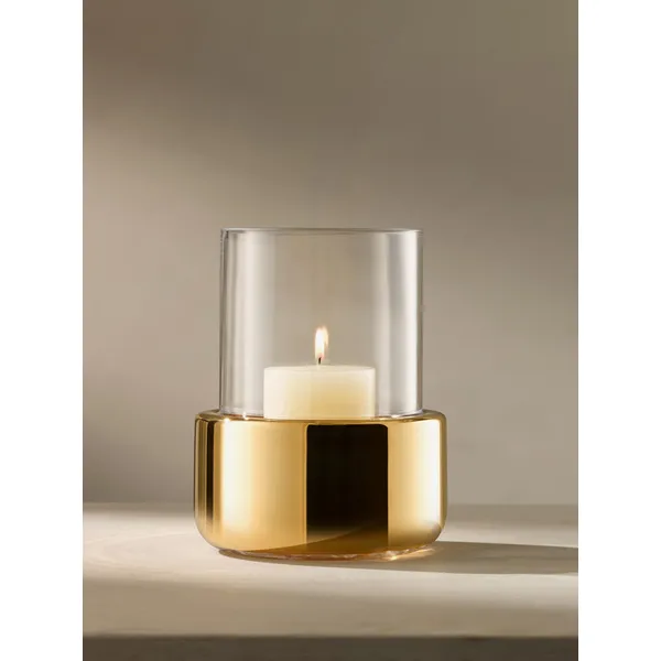 Aurum Lantern/Vase H7.75in Clear/Gold Image 4 Carats Mcallen, TX