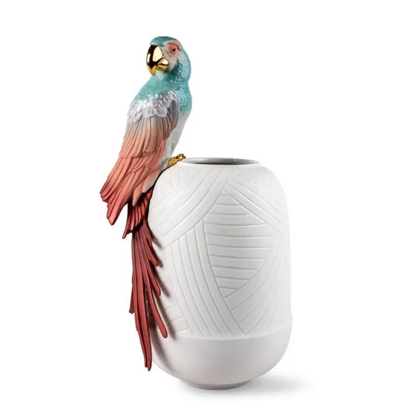 Macaw Bird Vase (red) Carats Mcallen, TX