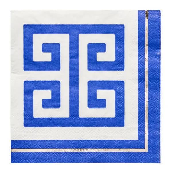 Greek Key Paper Cocktail Napkin Carats Mcallen, TX