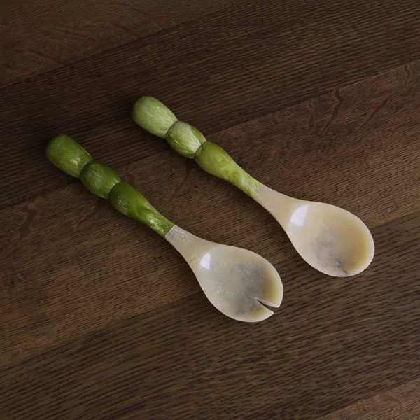Resin Rio Bubble Salad Servers (Green) Carats Mcallen, TX