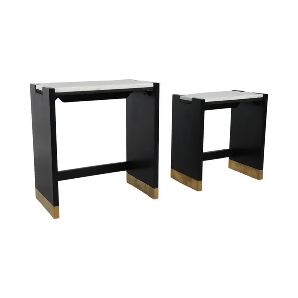 S/2 20/24 Walker Acacia WD Accent Tables Black Carats Mcallen, TX