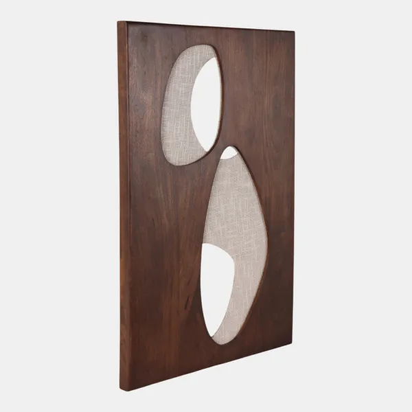 36x26 Wood& & Fabric Mix Media Modern Wall Art brwn Image 2 Carats Mcallen, TX