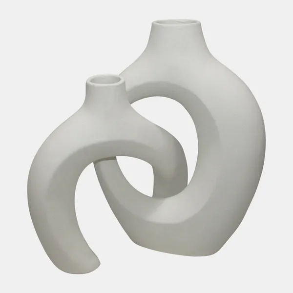 Cer s/2 11/13 Interlocking Vases White Carats Mcallen, TX