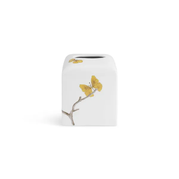 Butterfly Gingko Porcelain Tissue Box Holder Carats Mcallen, TX