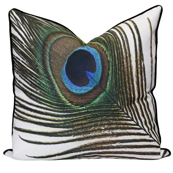 Norman Wyatt Home Peacock Filled Pillow Carats Mcallen, TX