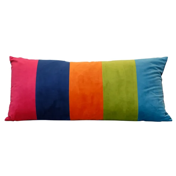 Weaver Lumbar Pillow Multi Color Velvet Stripes Carats Mcallen, TX