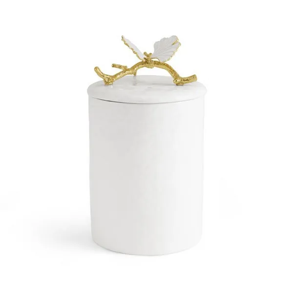 Michael Aram Butterfly Ginkgo Gold Porcelain Canister - Medium Carats Mcallen, TX