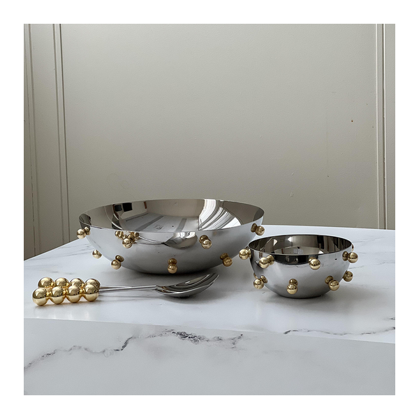 SS Bowl with Golden Balls Small Image 2 Carats Mcallen, TX