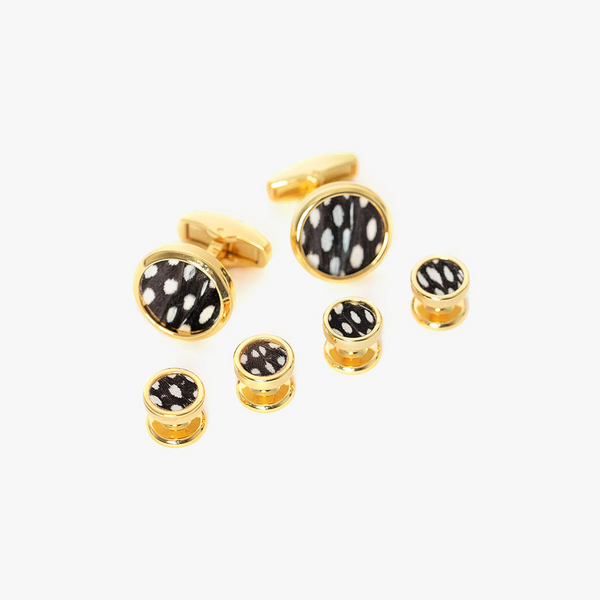 Bear Cufflink & Studs Set- Gold Carats Mcallen, TX