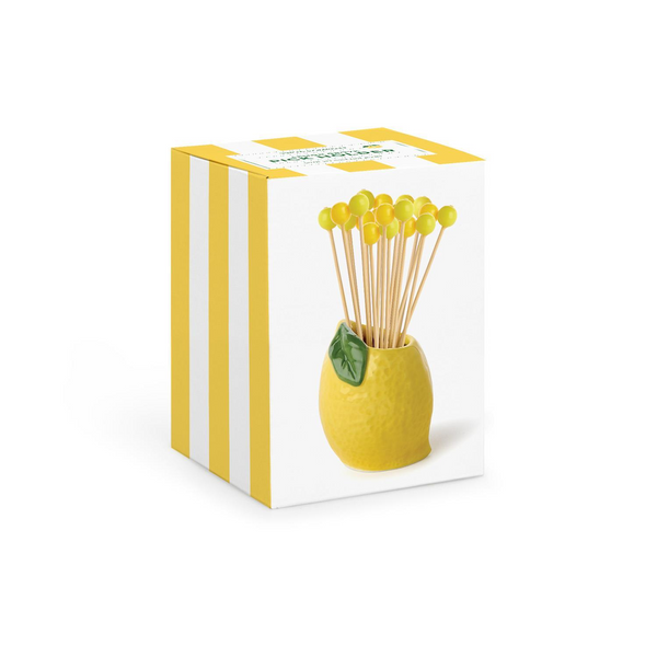 Lemon w/20 Yellow Bead Cocktail Picks Image 2 Carats Mcallen, TX