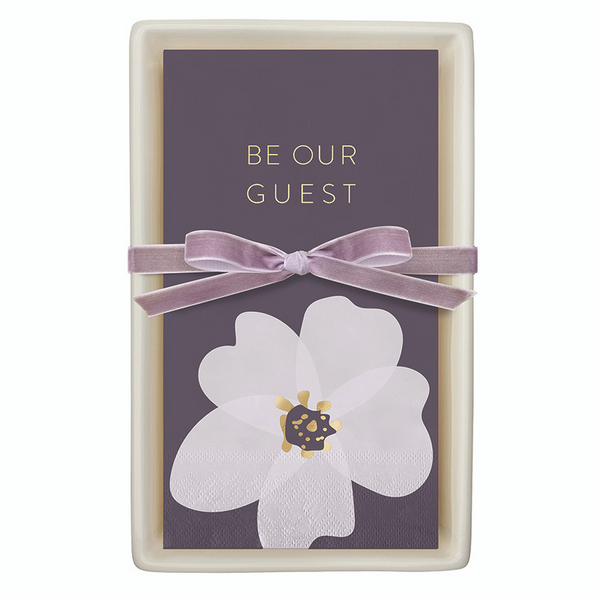 Ceramic Guest Napkin Tray + Napkins - Be Our Guest Carats Mcallen, TX