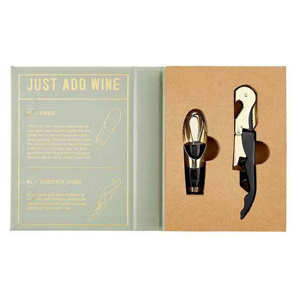 Wine Serving Set Book Box - Just Add Wine Image 2 Carats Mcallen, TX