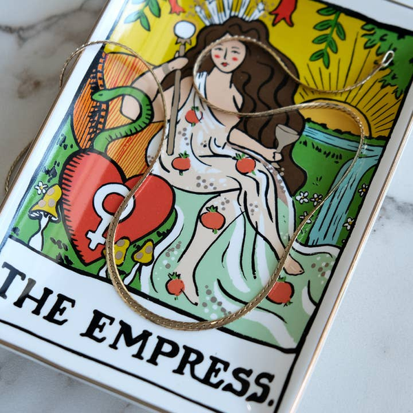 Porcelain Trinket Tray Empress Tarot Image 2 Carats Mcallen, TX