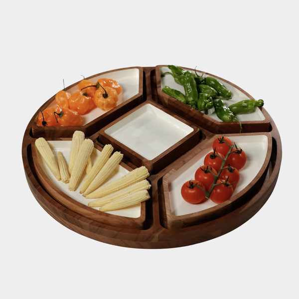 Lazy Susan w/5 Condiment Sections Image 2 Carats Mcallen, TX