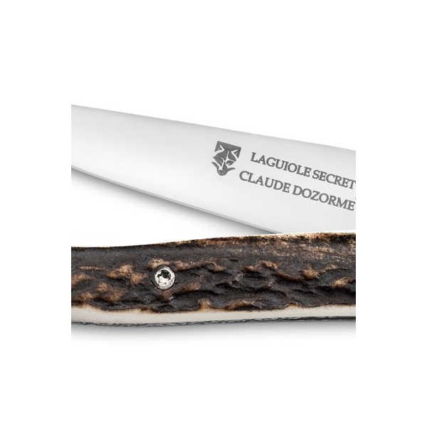 Laguiole classic pocket knife 4'3/4 cerf handle stainless steel bolst Carats Mcallen, TX