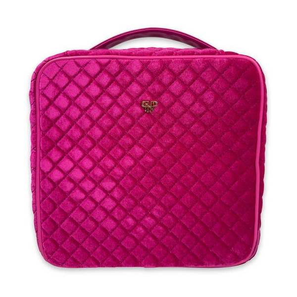 Mini Diva Makeup Case - Fuchsia Velvet Carats Mcallen, TX