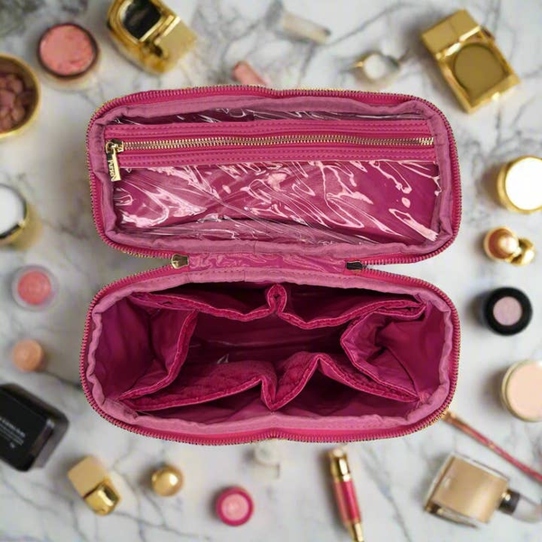 Classic Train Case - Fuchsia Velvet Image 2 Carats Mcallen, TX