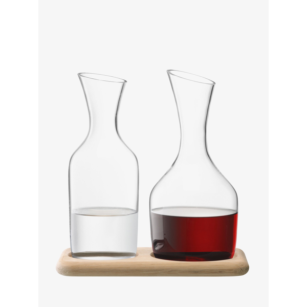 Wine Water & Wine Carafe Set & Oak Base Image 2 Carats Mcallen, TX