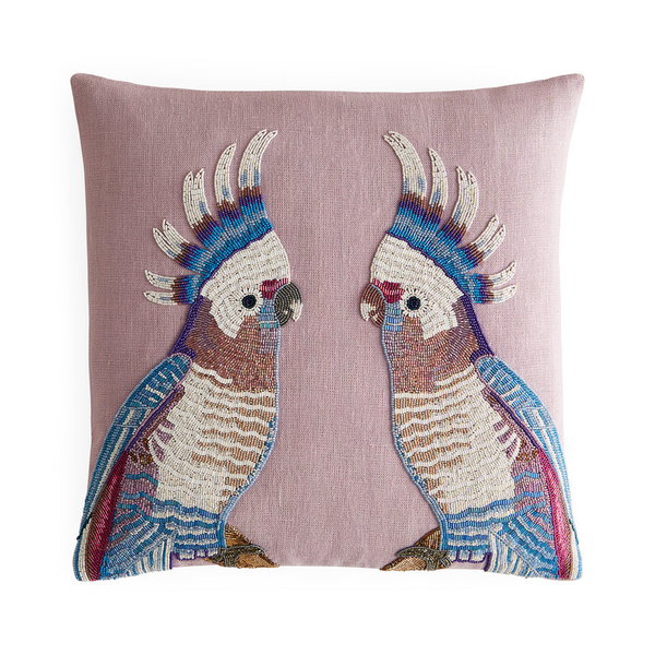 Parrots Beaded Pillow Carats Mcallen, TX