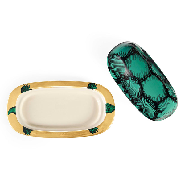 Jonathan Adler Sirena Butter Dish Green Image 3 Carats Mcallen, TX