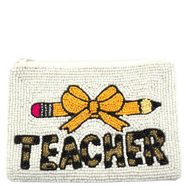 Seed Bead Teach Bow Pencil Coin Purse Carats Mcallen, TX