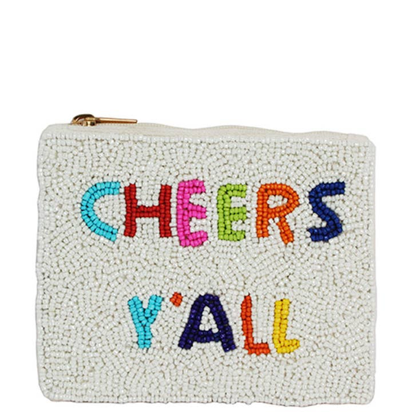 Seed Bead Cheers Yall Coin Purse Bag, Hd Carats Mcallen, TX