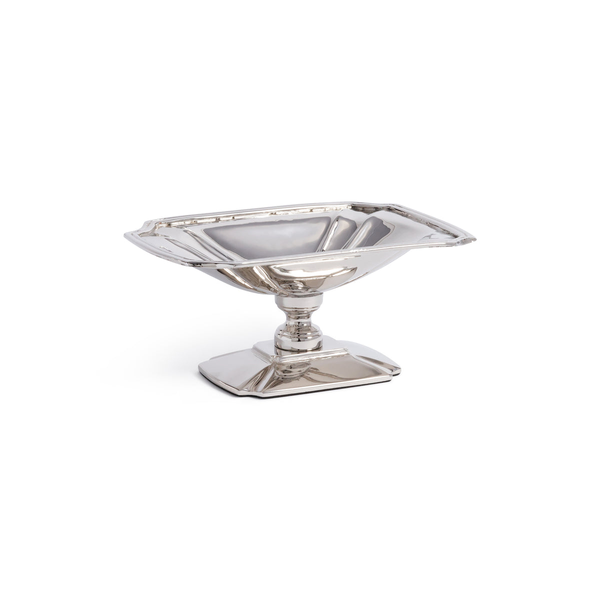 Antique Footed Dish- Polished Nickel Carats Mcallen, TX