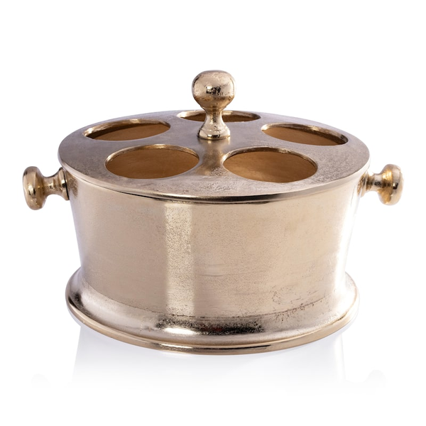 Raw Aluminum five Bottle Wine Holder-Gold Carats Mcallen, TX