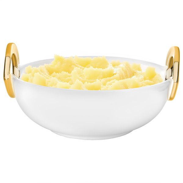 Ceramic Bowl with Gold Loop Handle Image 2 Carats Mcallen, TX