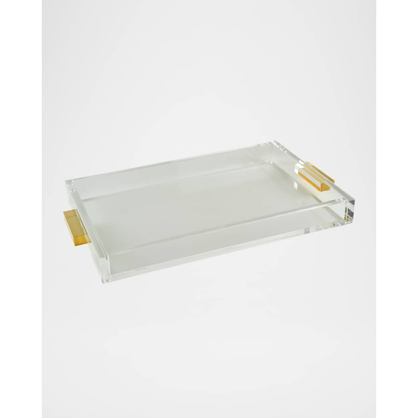 Lucite Tray W/Gold Handle - 12X8 Carats Mcallen, TX