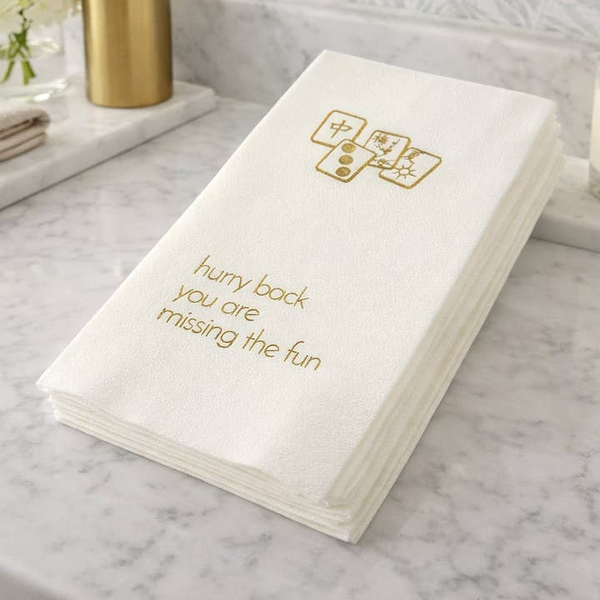 Guest Towel Napkins, Hurry Back Mahjong Carats Mcallen, TX