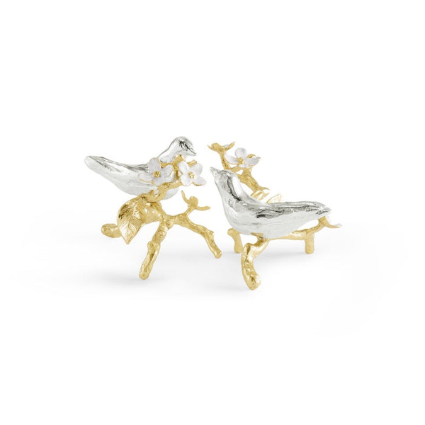Michael Aram Lovebirds Silver & Gold Pair Decorative Object (2 pc) Carats Mcallen, TX