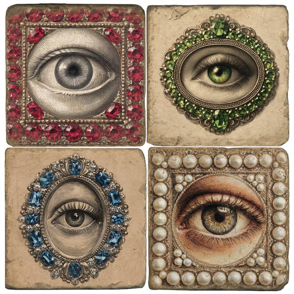 Lovers Eye - Tumbled Marble Coasters Carats Mcallen, TX