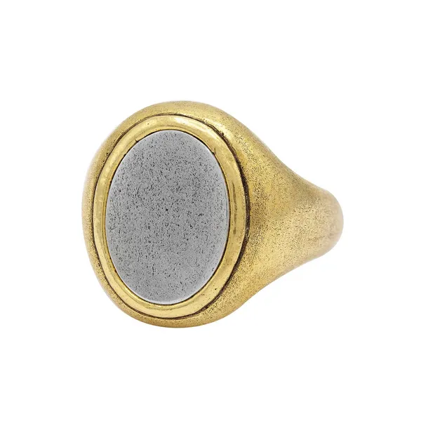 John Varvatos Silver Ring with Brass Shank Carats Mcallen, TX