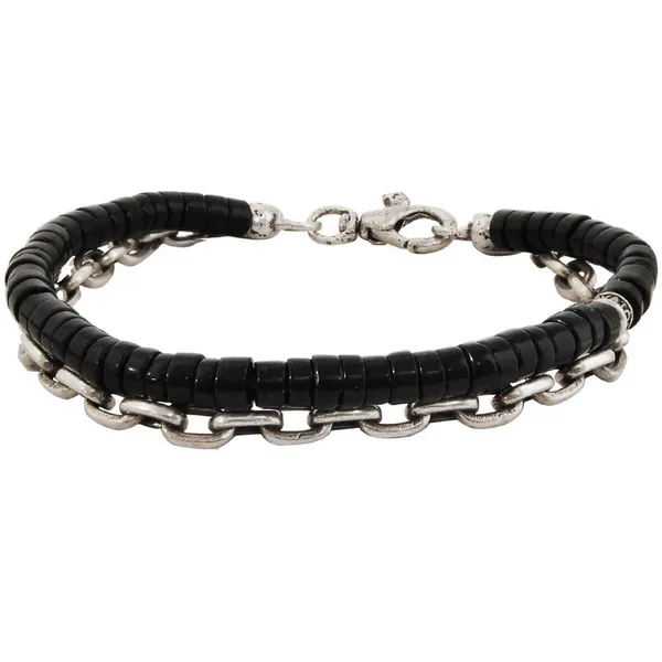 John Varvatos Sterling Silver Jade Bead Bracelet Carats Mcallen, TX
