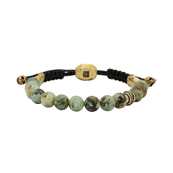 John Varvatos Brass African Turquoise Bead Bracelet Carats Mcallen, TX