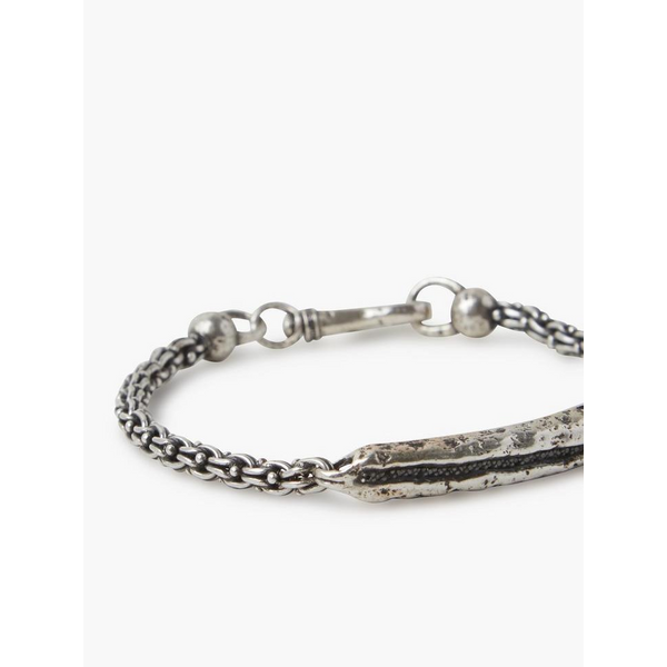 John Varvatos Silver Black Diamond ID Tag Bracelet Image 3 Carats Mcallen, TX