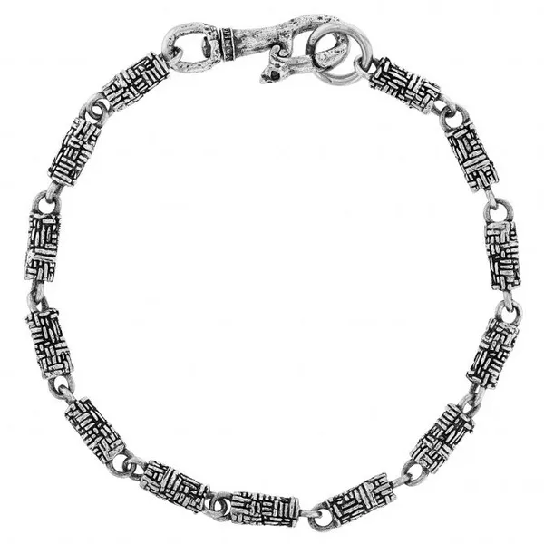 Men's Accessory Sterling Silver Skull Bracelet Image 2 Carats Mcallen, TX