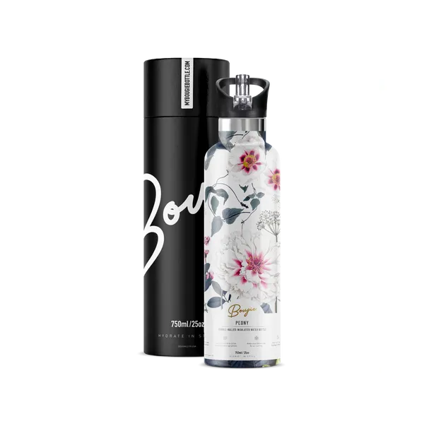 Peony Insulated 25oz water Bottle Gift Tube Carats Mcallen, TX