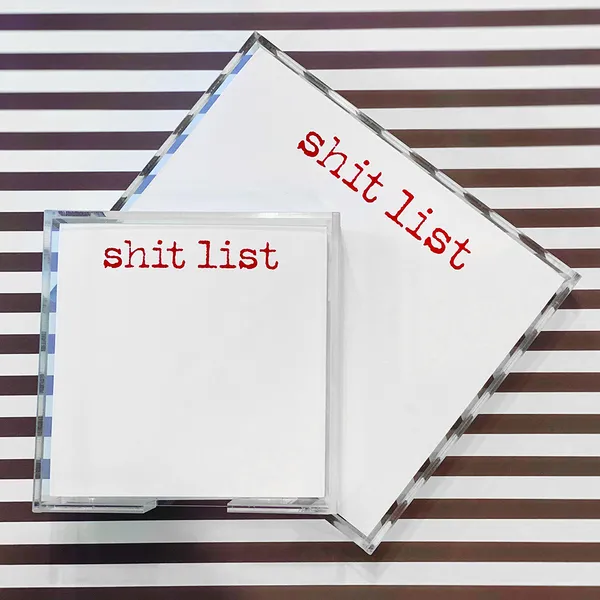 Large Gold Foil Luxe Shit List Carats Mcallen, TX