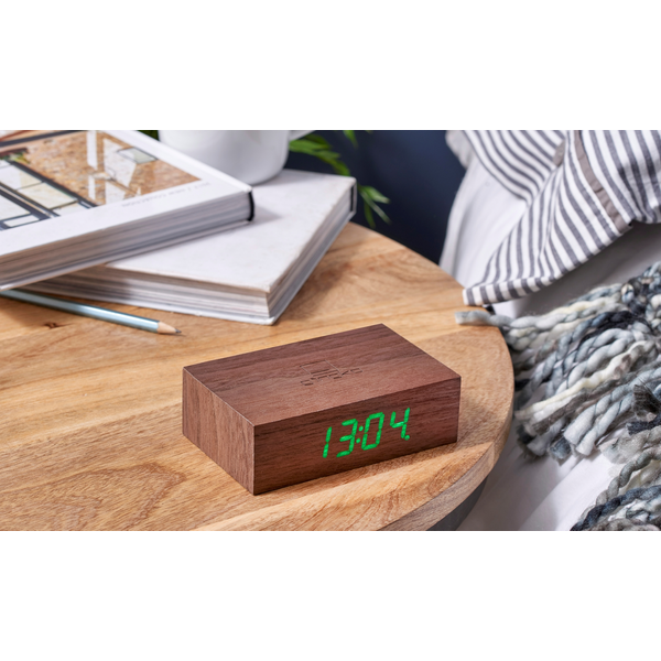 Gingko Design Flip Click Clock-Walnut Image 2 Carats Mcallen, TX