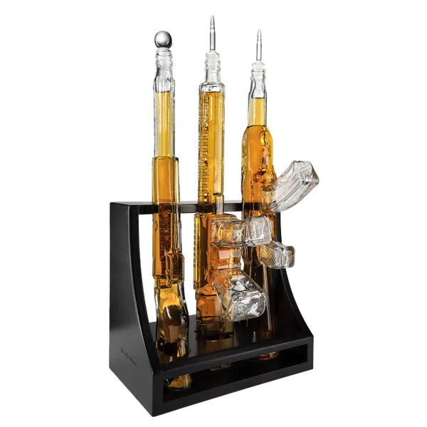 TWS-Gun Decanter Set-3 Gun Decanter AR-15, AK-47 & Rifle Image 2 Carats Mcallen, TX