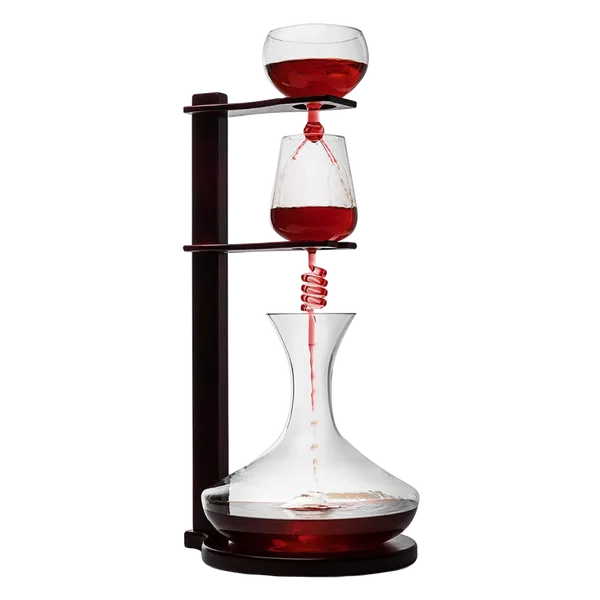 Wine Tower Decanting & Aerator Set by The Wine Savant - Unique Wine Decanter - 3 Aerating Parts - Upper, Middle & Lower Aerators - Whisky & Wines Cara Carats Mcallen, TX