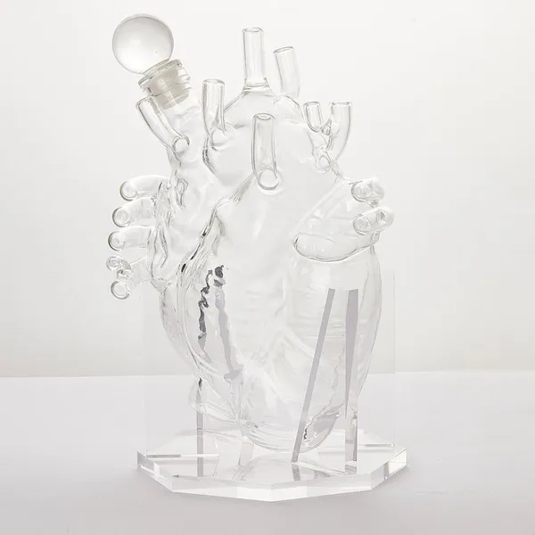 Heart Decanter with Acrylic Base Carats Mcallen, TX