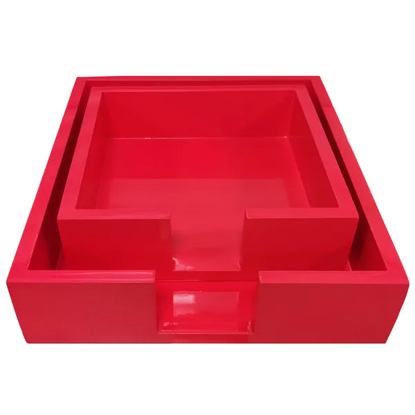 Small Square Bright Lacquer Trays Hot Pink Carats Mcallen, TX
