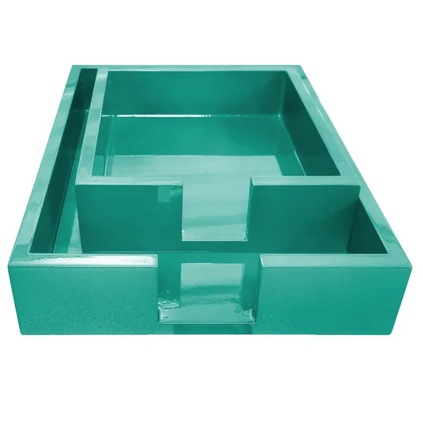 Small Square Bright Lacquer Trays Coral Carats Mcallen, TX