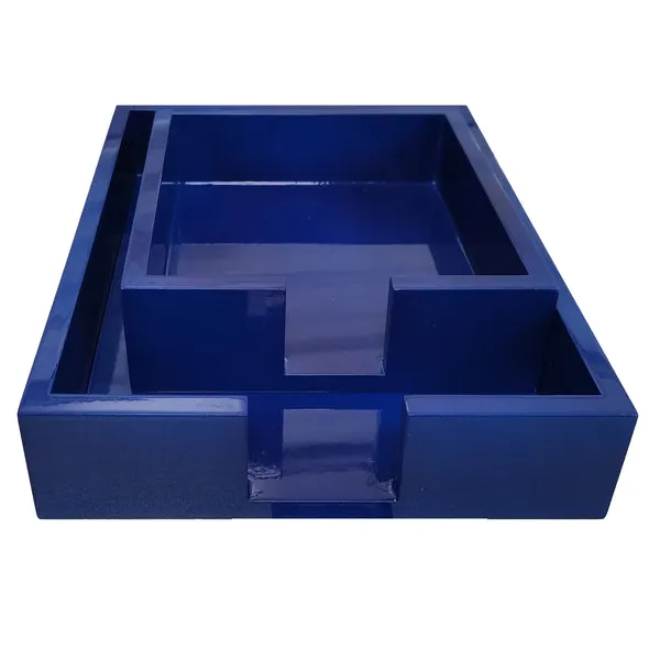 Large Bright Lacquer Trays Navy Carats Mcallen, TX