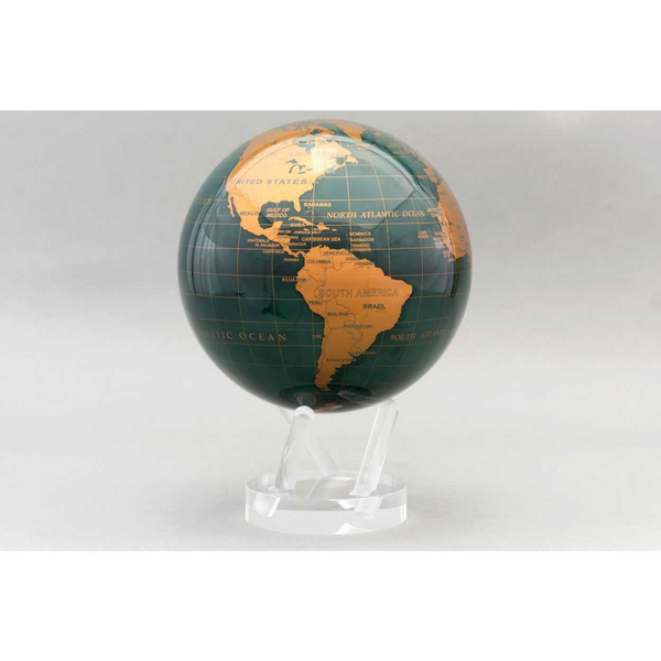 Green and Gold Mova Globe 8.5